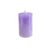 Battery Operated LED Votive Candle with Built-In Timer, Lilac, 3-Inch