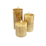 Battery Operated LED Votive Candle with Built-In Timer, Tan, 3-Inch