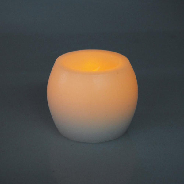 Flameless Frosted Candle LED Light, Ivory, 2-Inch x 2-Inch