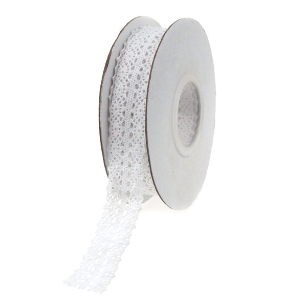 Crochet Trim Ribbon, 1-Inch, 10 Yards, White