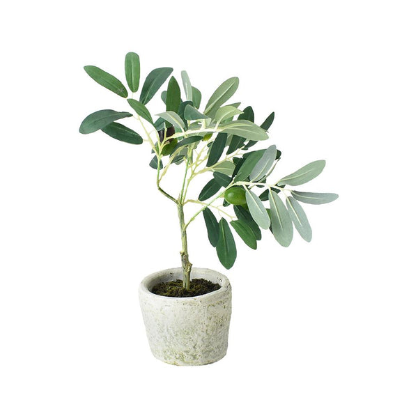 Artificial Olive Tree in Pot, 12-Inch