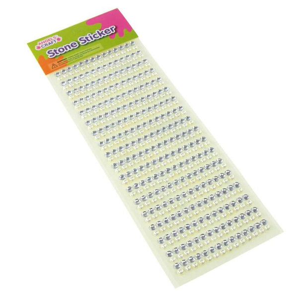 Self Adhesive Alternating Rhinestone & Pearl, 36-count, 6mm