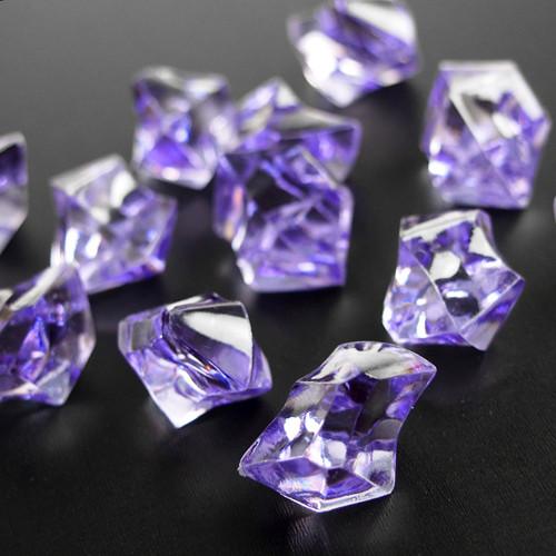 Acrylic Crystal Ice Rocks Table Scatter, 1-Inch, 150-Piece, Lavender