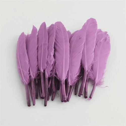 Duck Feather Decorative, 6-inch, 50-Piece, Lavender