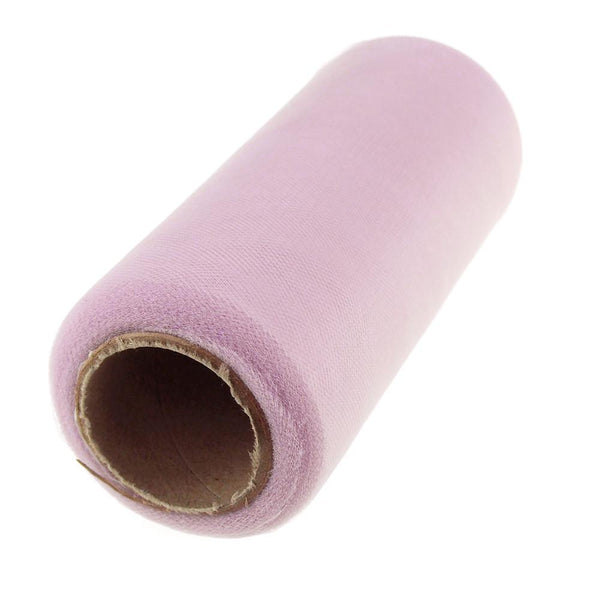 Premium American Tulle Spool Roll, Made in the USA, 6-Inch, 25 Yards, Light Orchid