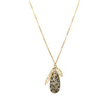 Natural Stone Pendant Necklace, 17-Inch
