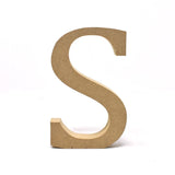 Smooth Pressed Board Wood Serif Letter, Natural, 5-1/8-Inch, S