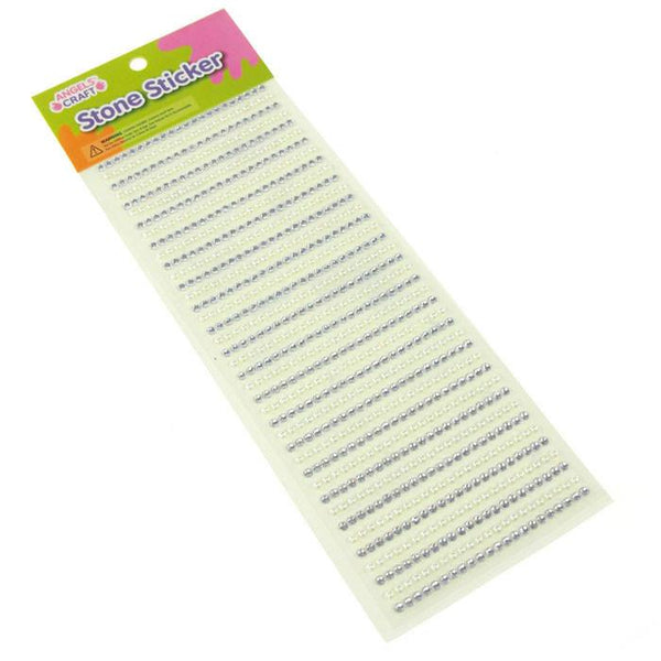 Self Adhesive Alternating Rhinestone & Pearl, 40-count, 4mm