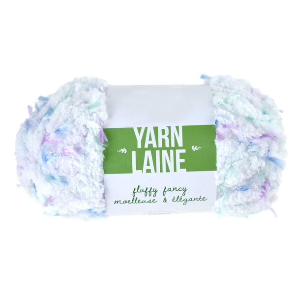 Fluffy Fancy Polyester Yarn Bundle, 27-Yard, White