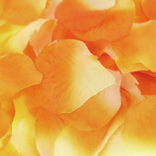 Two Tone Faux Rose Petals Table Confetti, 400-Piece, Orange
