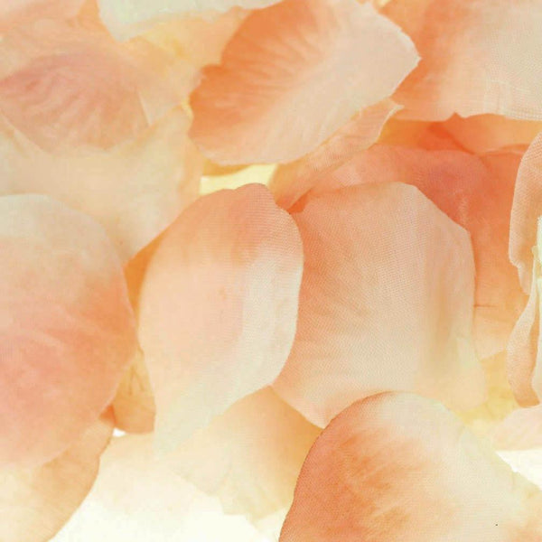 Two Tone Faux Rose Petals Table Confetti, 400-Piece, Peach