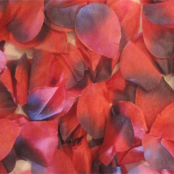 Two Tone Faux Rose Petals Table Confetti, 400-Piece, Rust