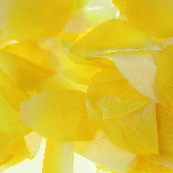 Two Tone Faux Rose Petals Table Confetti, 400-Piece, Yellow