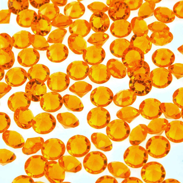 300 piece Small Gemstone Diamonds Table Confetti, 3/8-inch, Orange