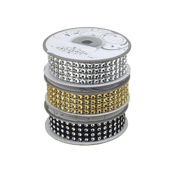 Rhinestone Ribbon Craft Trim, 3/4-Inch, 3 Yards