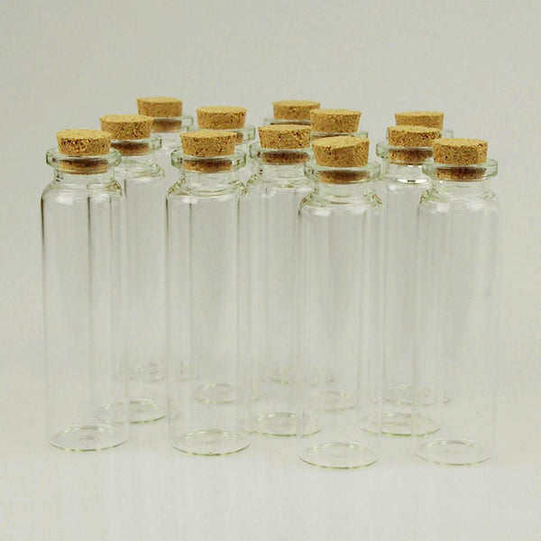 Mini Corked Jars Tube Bottle Favors, 12-Piece, 3-1/2-inch