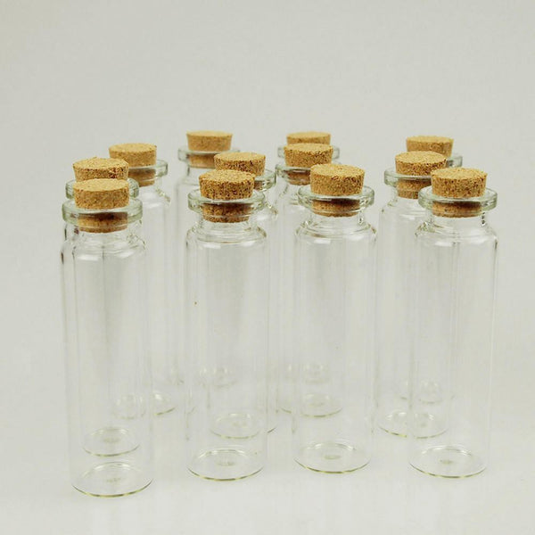 Mini Corked Jars Tube Bottle Favors, 12-Piece, 3-inch