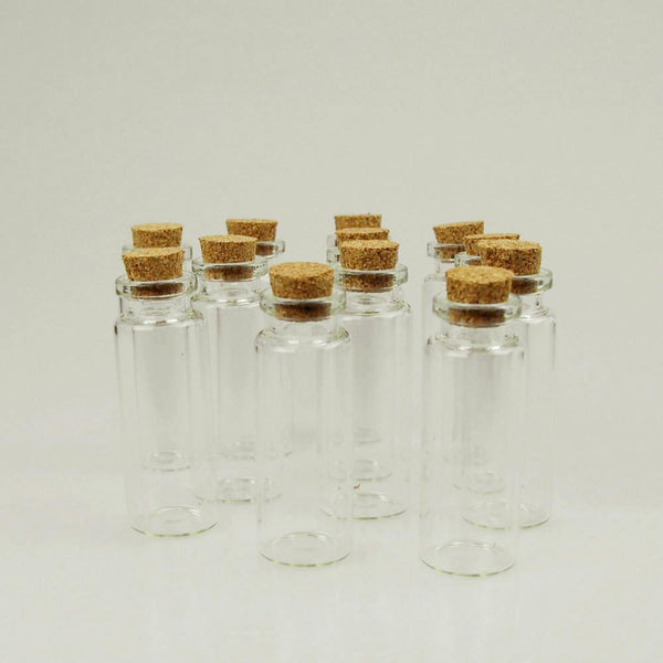 Mini Corked Jars Tube Bottle Favors, 12-Piece, 2-1/2-inch