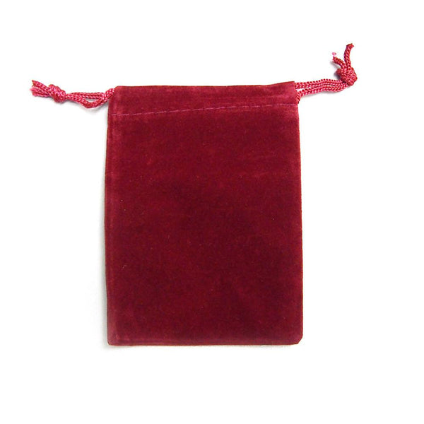 Velvet Jewelry Pouch Gift Bags, 3-inch x 4-inch, 25-Piece, Burgundy