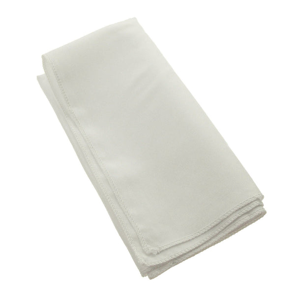 Fabric Cloth Napkin, 18-Inch x 18-Inch, 6-Piece, White