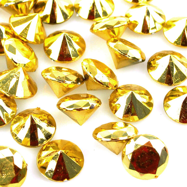 Acrylic Crystal Diamond Table Confetti, 3/4-Inch, 10-Ounce, 150-Count, Metallic Gold