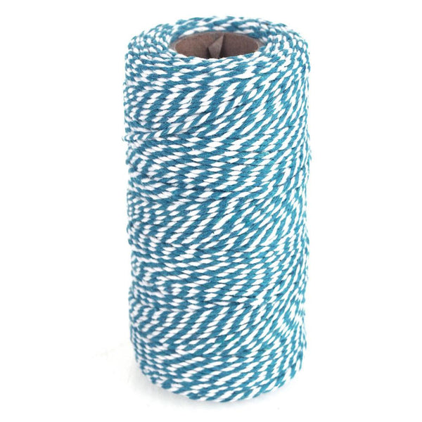 Cotton Bakers Twine Ribbon, 10 Ply, 100 Yards, Turquoise
