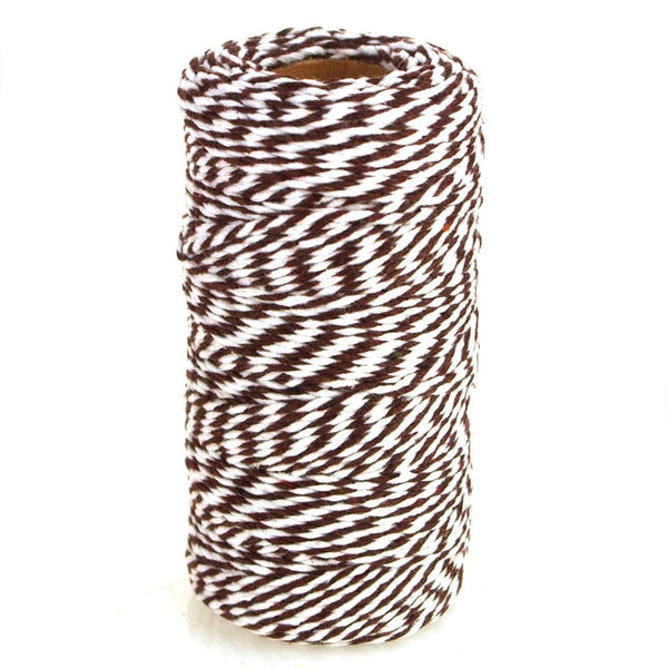 Cotton Bakers Twine Ribbon, 10 Ply, 100 Yards, Brown