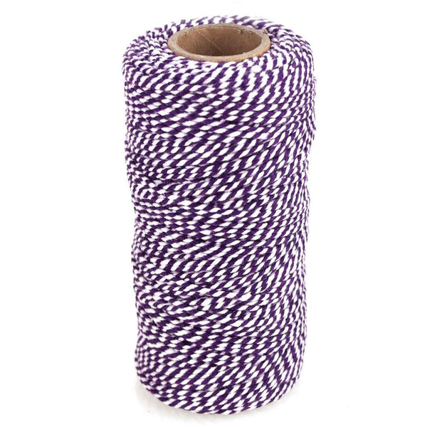 Cotton Bakers Twine Ribbon, 10 Ply, 100 Yards, Purple