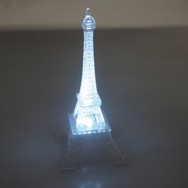 Acrylic Eiffel Tower LED Light, White, 10-Inch