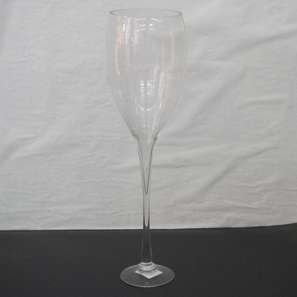 Clear Glass Tall Champagne Vase Wedding Centerpiece, 23-Inch
