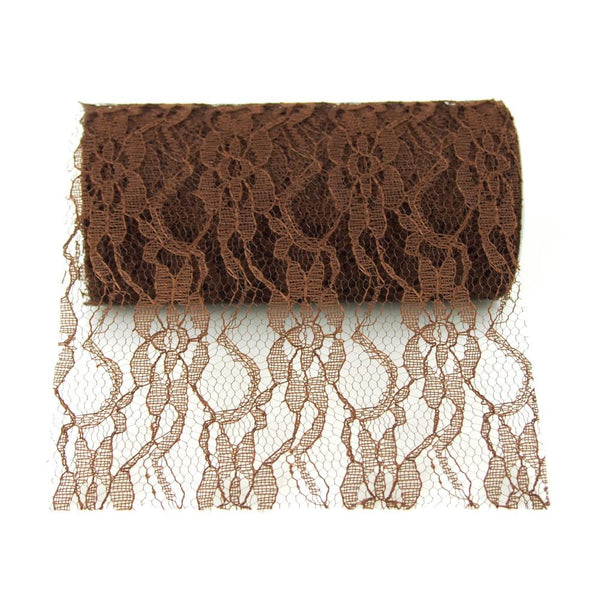 Affordable Lace Roll, 6-inch, 10 Yards, Brown