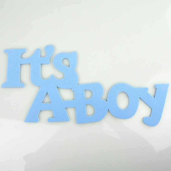 Its A Boy Foam Decor, 4-1/2-Inch, Light Blue