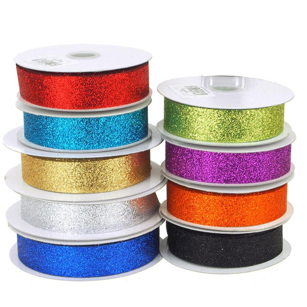 Glitter Ribbon Christmas Gift-wrapping, 7/8-Inch, 25 Yards