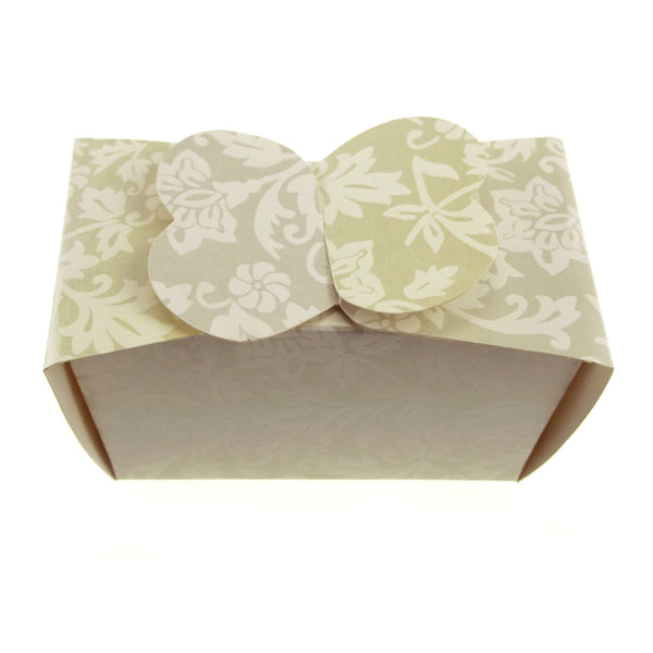 Damask Embossed Favor Boxes, 5-inch, 12-Piece, Lunch Box