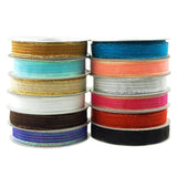 Sheer Metallic Stripe Corsage Ribbon, 5/8-inch, 50-yard