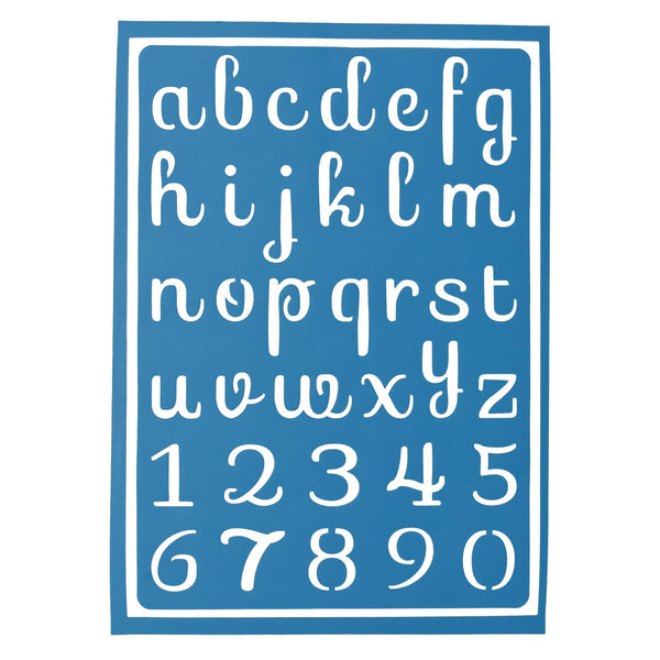 Self-Adhesive Small Caps & Number Stencils, 7-3/4-Inch, 1-Sheet
