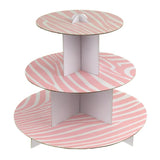 Zebra Cupcake Cardboard Stand, 3-Tier, 12-Inch