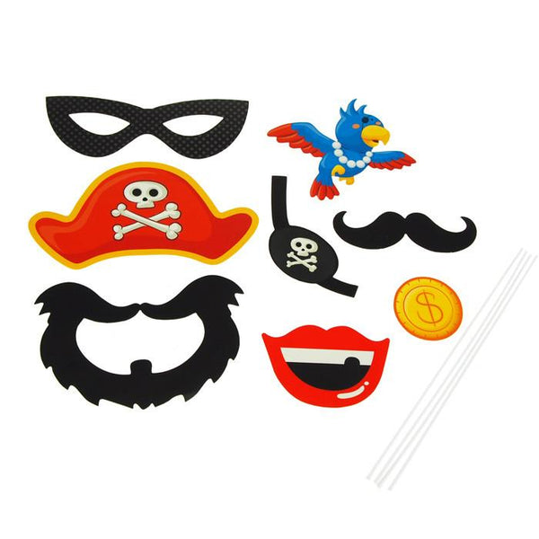 DIY Kid Photo Booth Props, 8-piece, A Pirate's Life