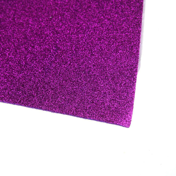 Self-Adhesive Glitter EVA Foam Sheet, 20-Inch x 27-1/2-Inch, 10-Piece, Purple