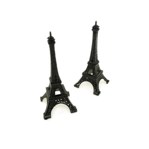 Paris France Eiffel Tower Stand, Black, 3-1/4-Inch, 4-Count