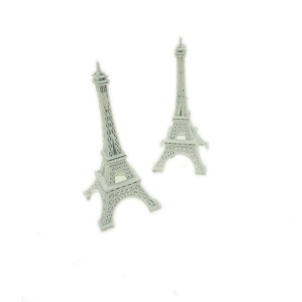 Paris France Eiffel Tower Stand, White, 3-1/4-Inch, 4-Count