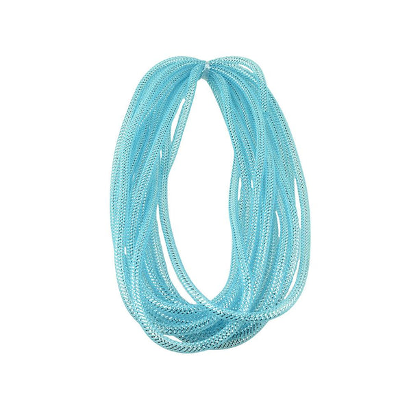 Iridescent Craft Mesh Tube, 10-Yard, Light Blue