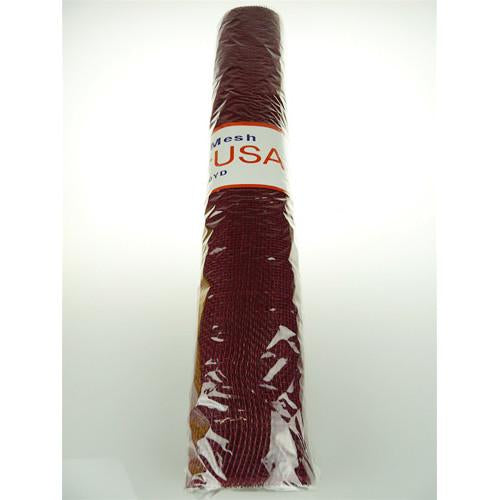 Floral Mesh Wrap  Roll, 21-Inch, 10 Yards, Burgundy
