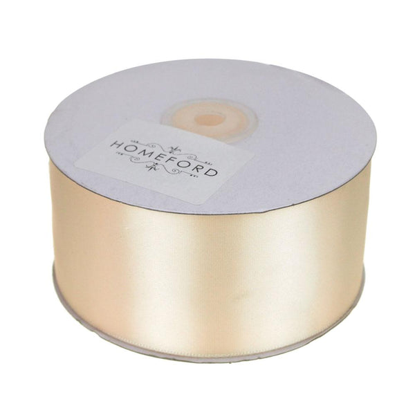 Single Face Satin Ribbon, 2-Inch, 50 Yards, Ivory