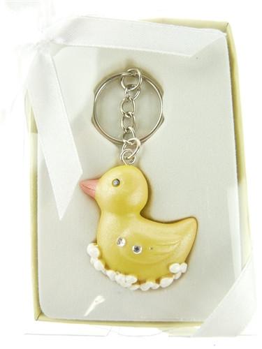 Keychain Favors, 4-Inch, Rubber Duck, Yellow