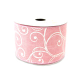 Stylish Swirl Canvas Ribbon, 2-1/2-inch, 10-yard