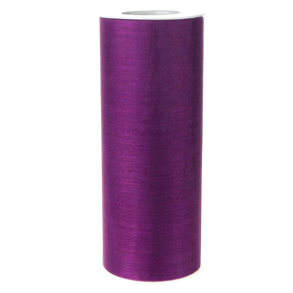 Organza Spool Roll, 6-Inch, 25 Yards, Plum