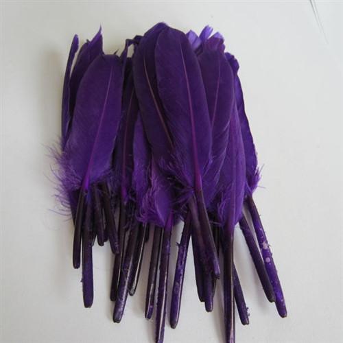 Duck Feather Decorative, 6-inch, 50-Piece, Purple