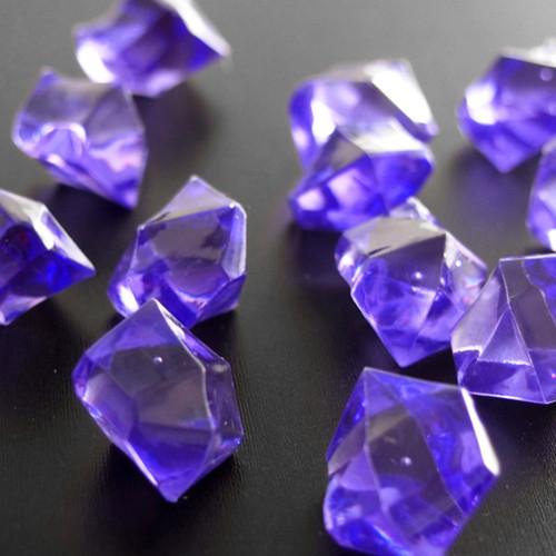 Acrylic Crystal Ice Rocks Table Scatter, 1-inch, 150-Piece, Purple