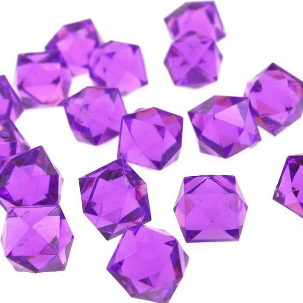 Acrylic Ice Rocks Twelve Point Star, 3/4-Inch, 150-Piece, Purple